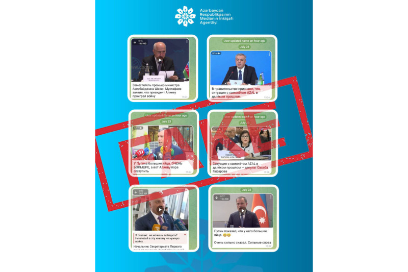 Azərbaycanın bir sıra dövlət xadimləri adından saxta açıqlamalar yayılıb