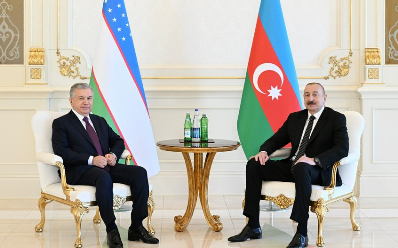 Azərbaycan və Özbəkistan prezidentlərinin təkbətək görüşü olub