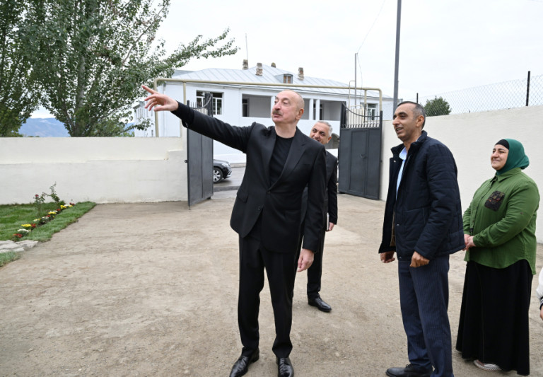 Prezident İlham Əliyev Xocalı rayonunun Daşbulaq kəndində olub - FOTO
