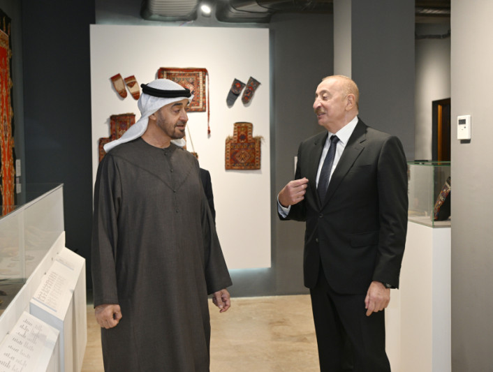 Azərbaycanın və Birləşmiş Ərəb Əmirliklərinin prezidentləri Milli Xalça Muzeyinin Şuşa filialında olublar
