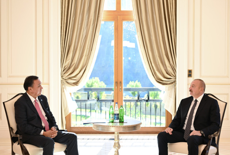 Prezident İlham Əliyev Qəbələdə Türk Dövlətləri Təşkilatının Baş katibini qəbul edib