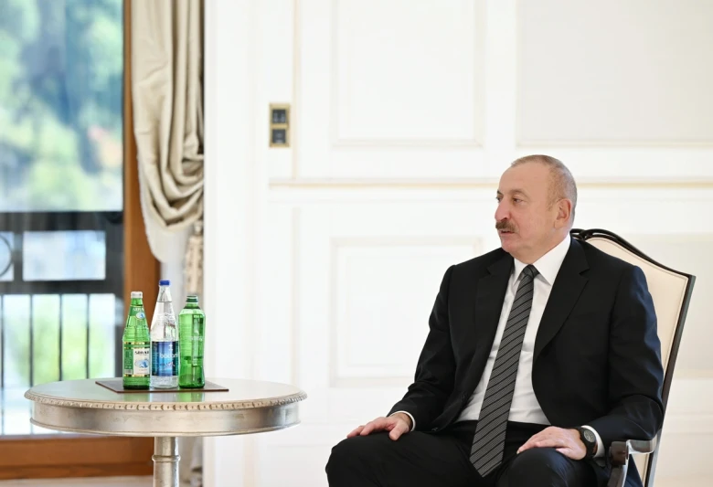 Azərbaycan Prezidenti İlham Əliyev Qəbələdə Şimali Kipr Türk Cümhuriyyətinin Prezidenti ilə görüşüb