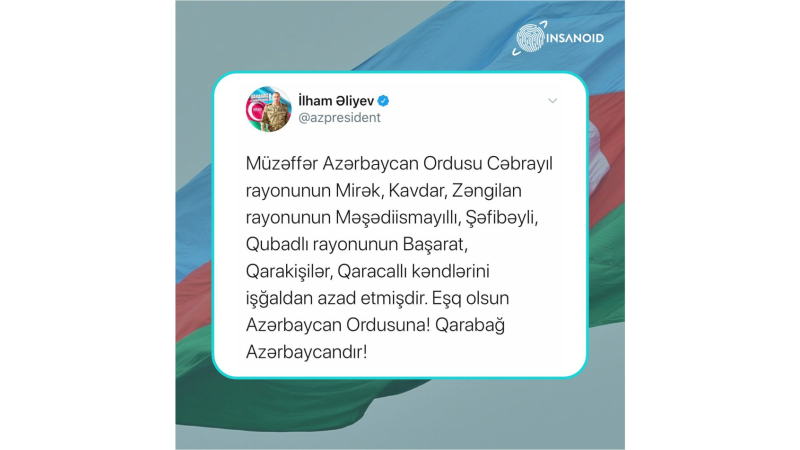 Vətən müharibəsinin 39-cu günü: Azərbaycan Ordusunun tarixi irəliləyişi