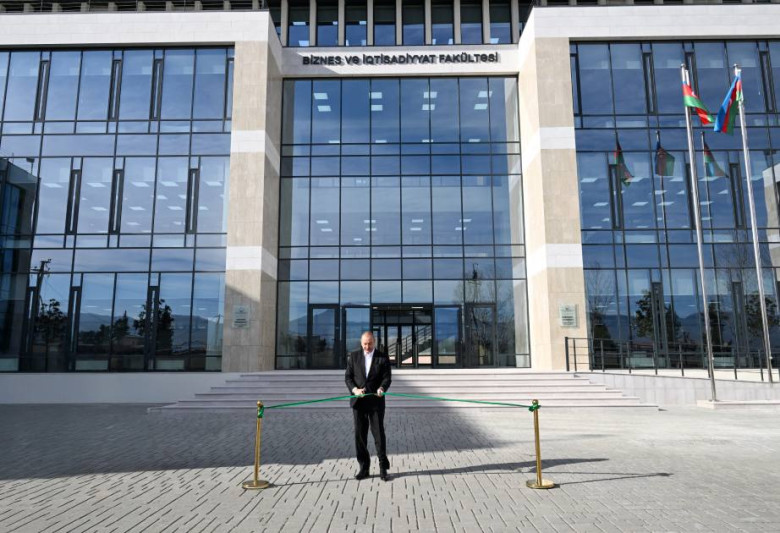 Qarabağ Universitetinin Biznes və iqtisadiyyat fakültəsinin binasının açılışı olub
