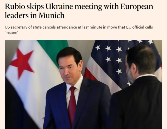 “Financial Times”: Rubio Ukrayna ilə bağlı görüşü ləğv edib