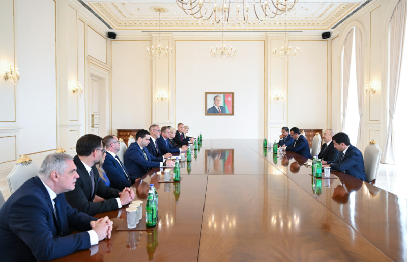 Prezident İlham Əliyev Slovakiya Milli Şurası sədrinin başçılıq etdiyi nümayəndə heyətini qəbul edib