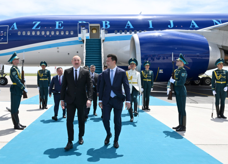 Prezident İlham Əliyev Qazaxıstanda işgüzar səfərdədir