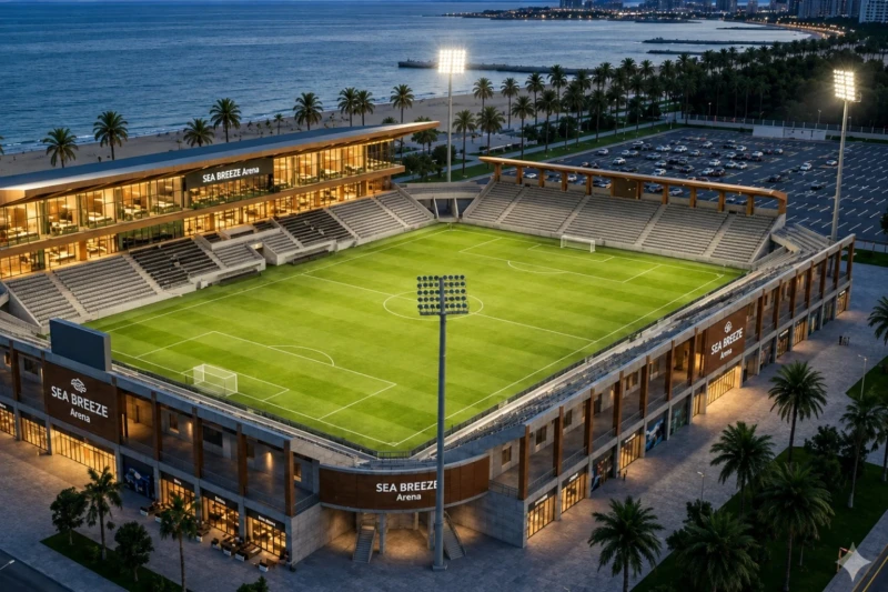 Emin Ağalarovun Sea Breeze Arenası harada və hansı klub üçün tikilir?