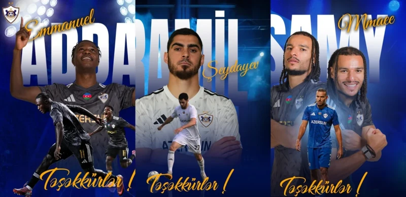 Qarabağ üç futbolçusu ilə yollarını ayırdığını açıqlayıb