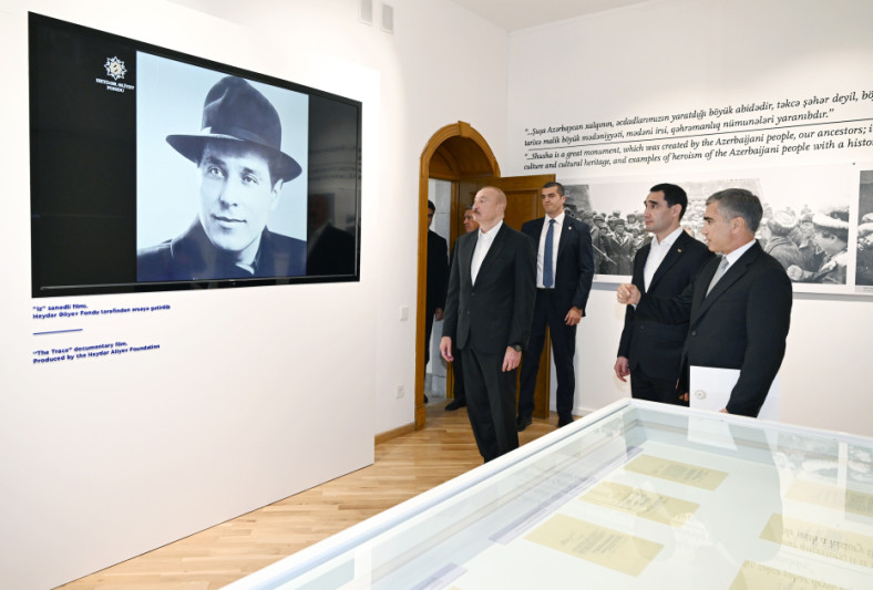 Azərbaycan və Türkmənistan prezidentləri Şuşada Heydər Əliyev və Qarabağ sərgisi ilə tanış olublar