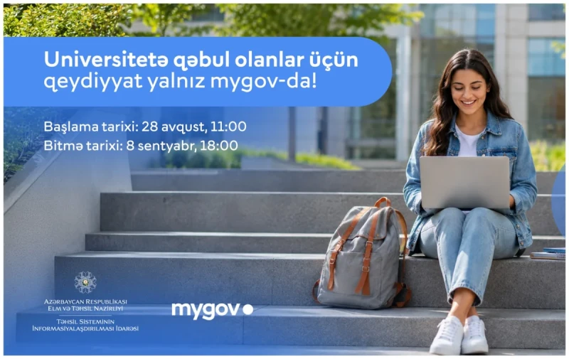 Sabahdan universitetlərə qeydiyyat başlayır: proses yalnız my.gov.az üzərindən aparılacaq