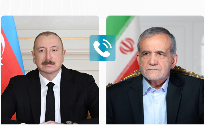 Azərbaycan Prezidenti İlham Əliyev İran Prezidenti Məsud Pezeşkiana zəng edib