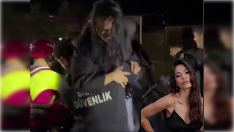Aktrisa Demet Özdemir sel səbəbindən studiyada köməksiz vəziyyətdə qaldı - VİDEO