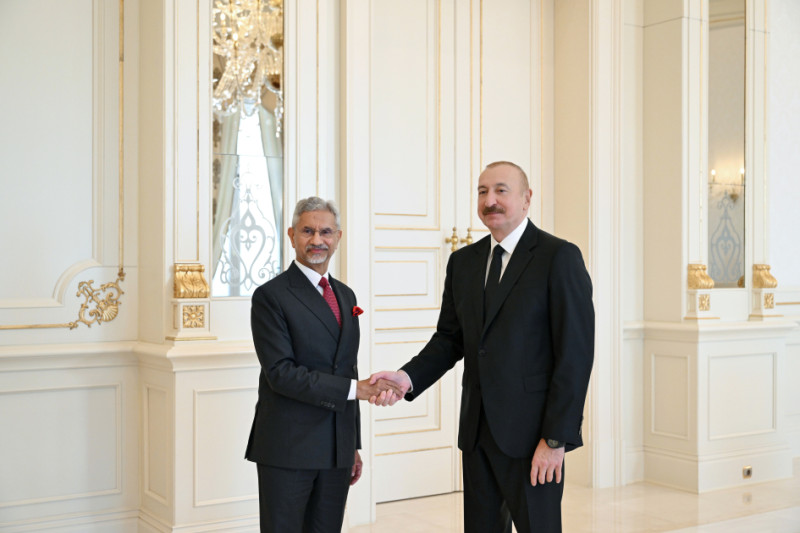 Azərbaycan Prezidenti İlham Əliyev Hindistanın xarici işlər nazirini qəbul edib
