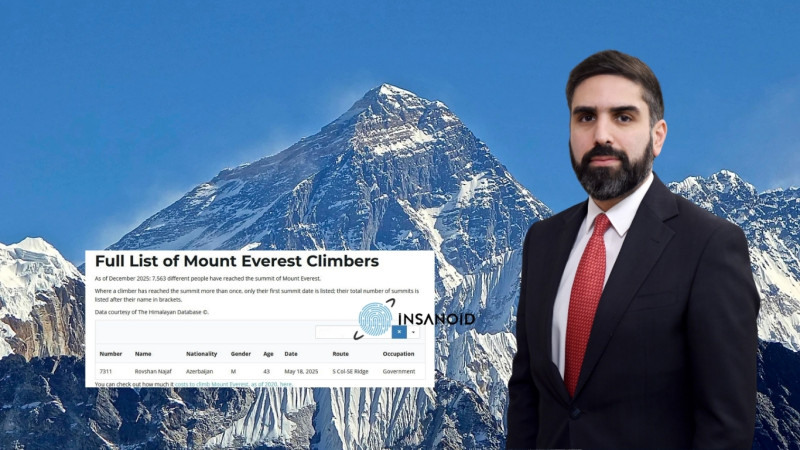 Azərbaycanlı məmur Everestə qalxıb