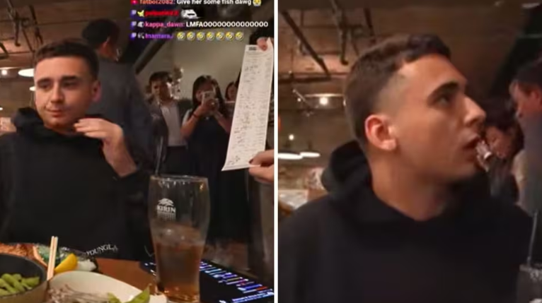 Canlı yayım zamanı restoranın QR kodu göründü, strimerə 12 min dollarlıq hesab gəldi