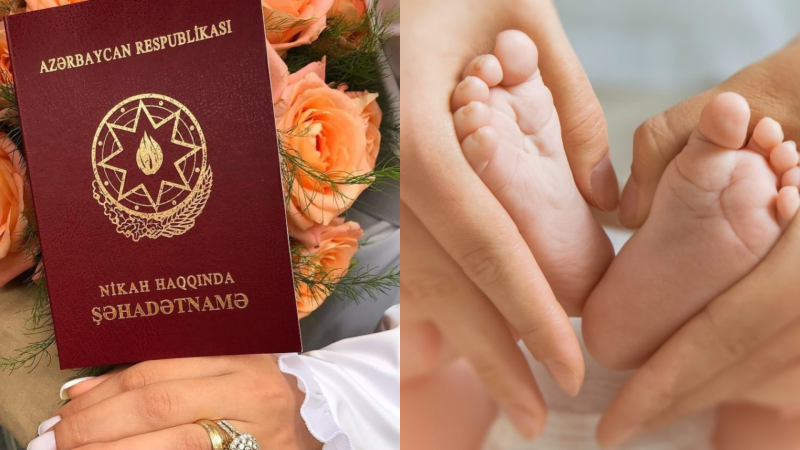 Azərbaycanda son on ildə nikahların sayı təxminən 30%, doğulan uşaqların sayı isə 42% azalıb - İNSANOİD.COM-un ARAŞDİRMASI