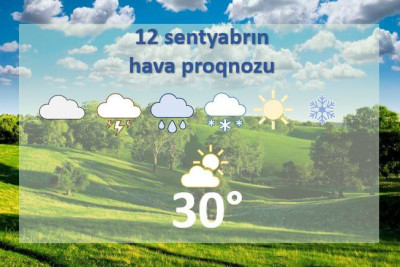 Bazar günü havanın temperaturu 30° isti olacaq