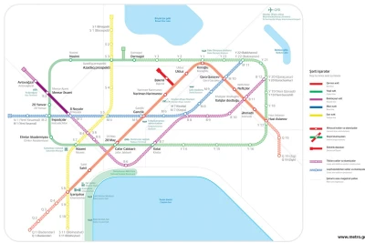 2030-cu ilədək metro stansiyalarının sayı 77-ə çatacaq XƏRİTƏ