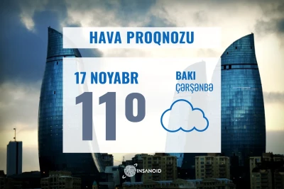 Bugün havanın temperaturu 11° isti olacaq