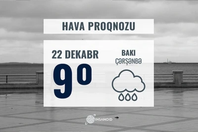 Sabah Bakıda hava yağışlı olacaq
