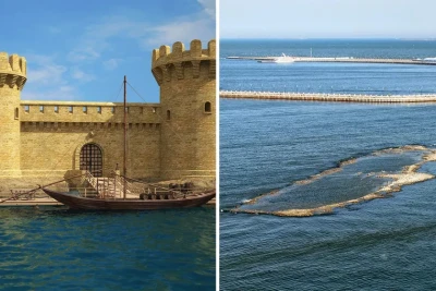 Dəniz sularına qərq olunmuş Bayıl qalası