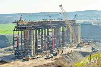 Tovuz çayı üzərində 290 metr uzunluğa malik körpü tikilir