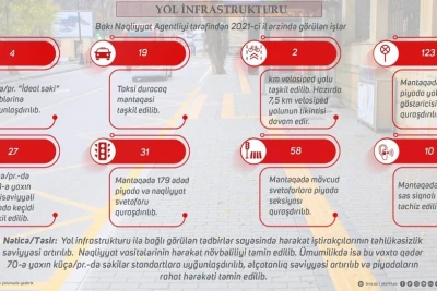 Keçən il paytaxt küçələrində 120-yə yaxın piyada keçidi təşkil edilib