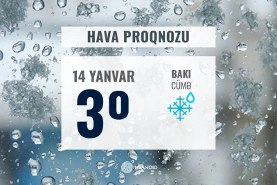 Sabah Bakıda 10° isti olacaq, cənub-qərb küləyi əsəcək