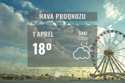 Aprelin ilk gününə olan hava proqnozu: 18° isti olacaq