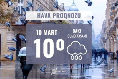 Sabah arabir yağış yağacaq, səhər kəsiləcək