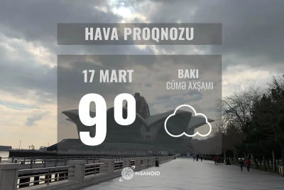 Sabahın havası: 9° isti olacaq