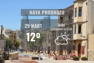 Bugün hava yağmursuz keçəcək