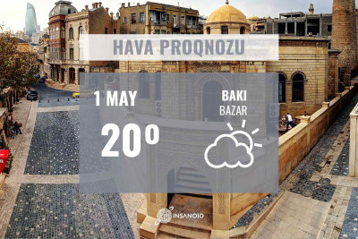 Mayın ilk günündə Bakıda 20° isti olacaq