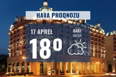 Bazar günü hava yağmursuz keçəcək: 18° isti olacaq
