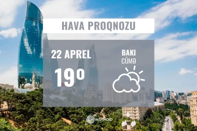 Cümə gününə olan hava proqnozu: 19° isti olacaq