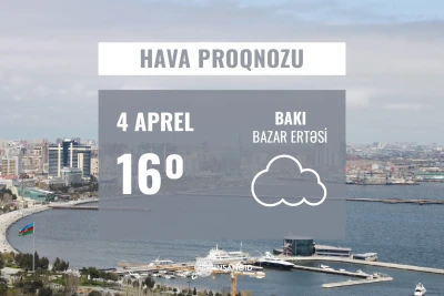 Günün havası: 16° isti olacaq