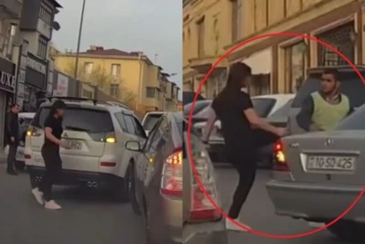 Sumqayıtda parklanma nəzarətçisini döyən qadın sürücü saxlanılıb