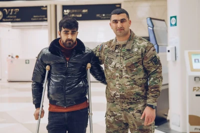 Türkiyədə müalicə alan yeddi qazimiz Vətənə geri döndü