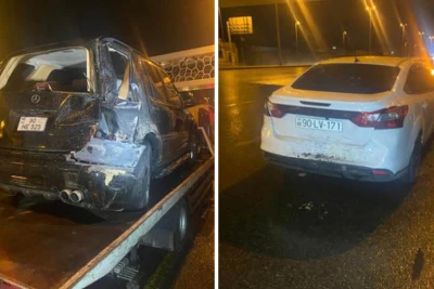 Nərimanovda yük avtomobili qəza törədib