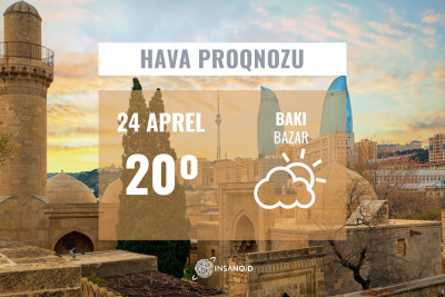 Bazar günü 20° isti olacaq