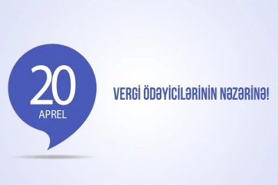 Dövlət Vergi Xidməti vergi ödəyicilərinə müraciət edib