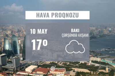 Mayın 10-da 17° isti olacaq