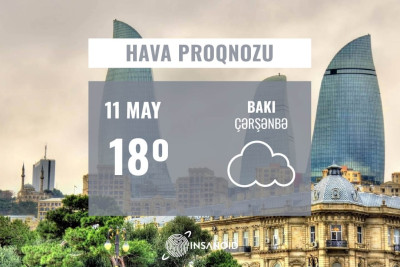 Çərşənbə günü Bakıda 18° isti olacaq