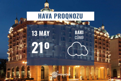 Cümə günü Bakıda 21° isti olacaq