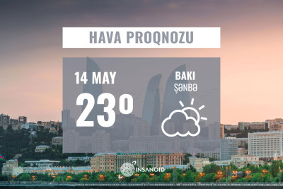 Şənbə günü Bakıda 23° isti olacaq