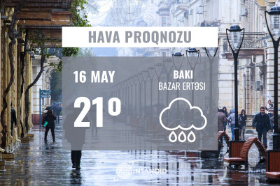 Günün hava proqnozu: yağış yağacaq