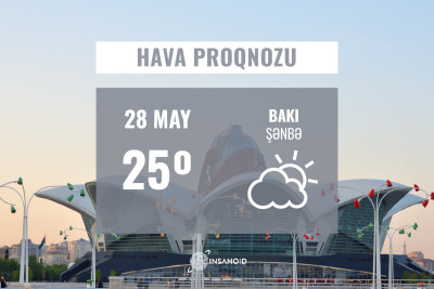 Şənbə gününə olan hava proqnozu: 25° isti olacaq