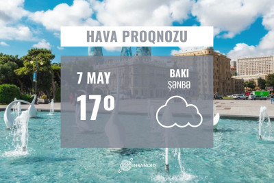 Şənbə günü hava yağışlı olacaq