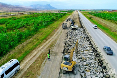 Bakı-Quba-Rusiya magistral yolunun bərpası bu ilin sonuna yekunlaşacaq